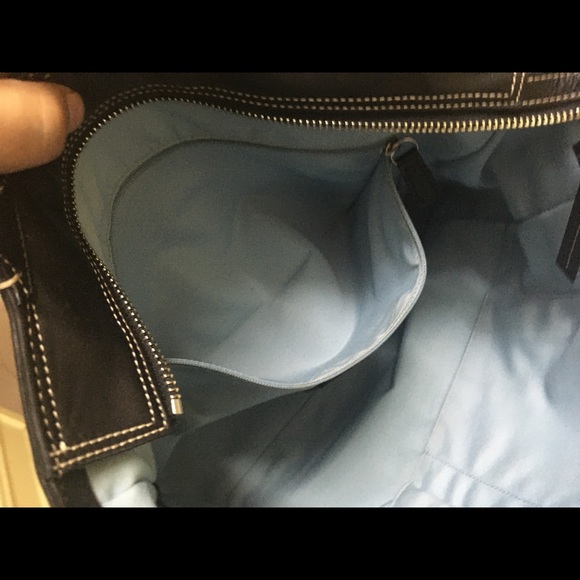 Authentic Coach Hamptons Laguna Large Black Leather Tote - Picture 11 of 14